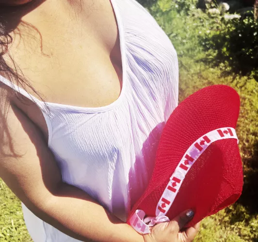 In my natural attire on Canada Day!