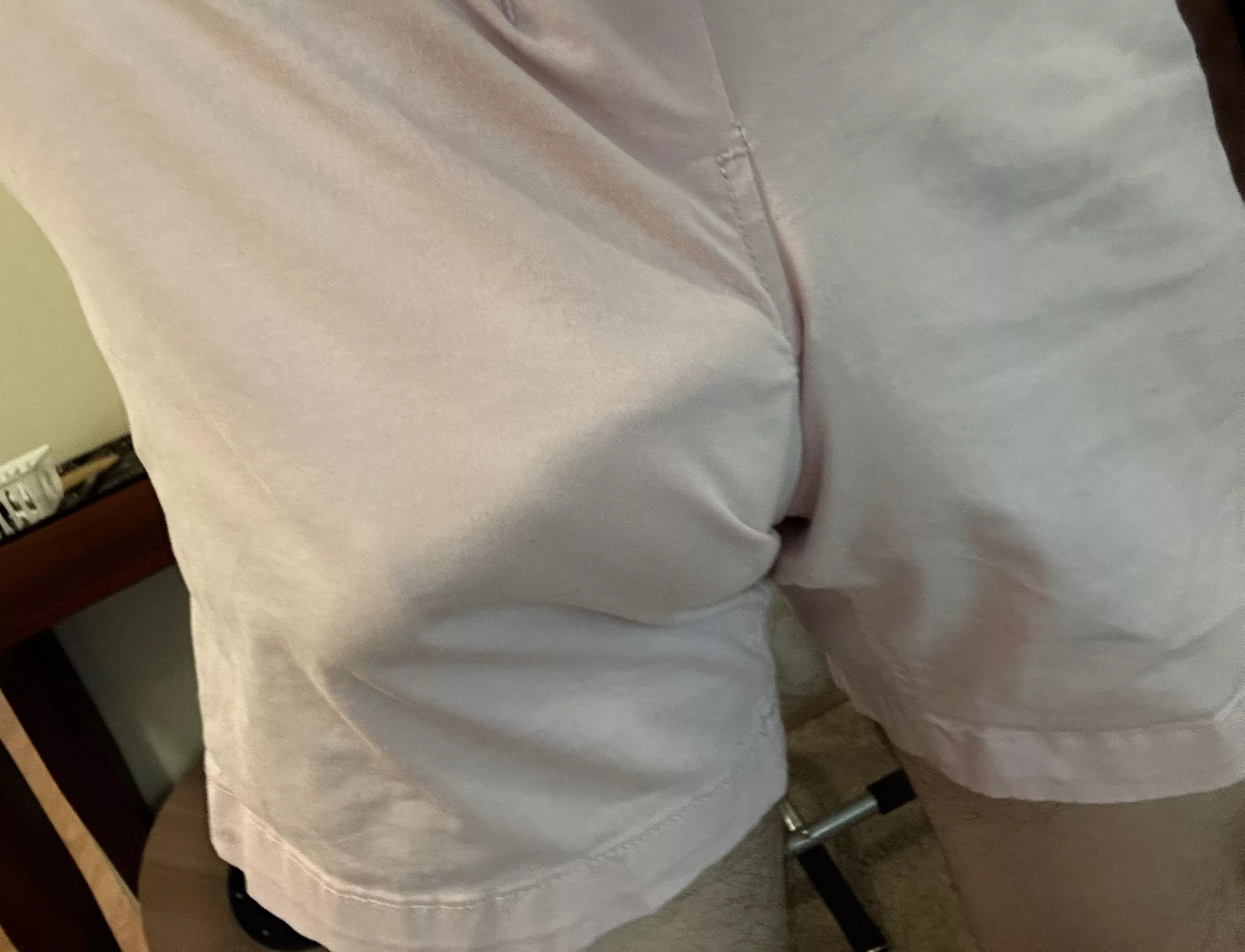 Love walking around the apartment complex laundry room with my hands in my pocket and shorts pulled up 