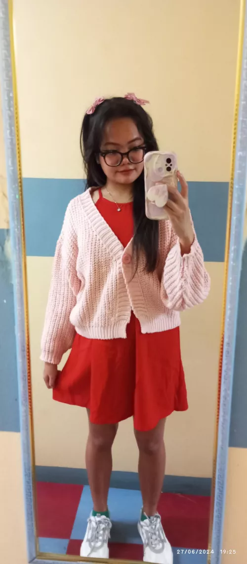 My favourite outfit so far. I've worn it at work hihi 🤭🩷