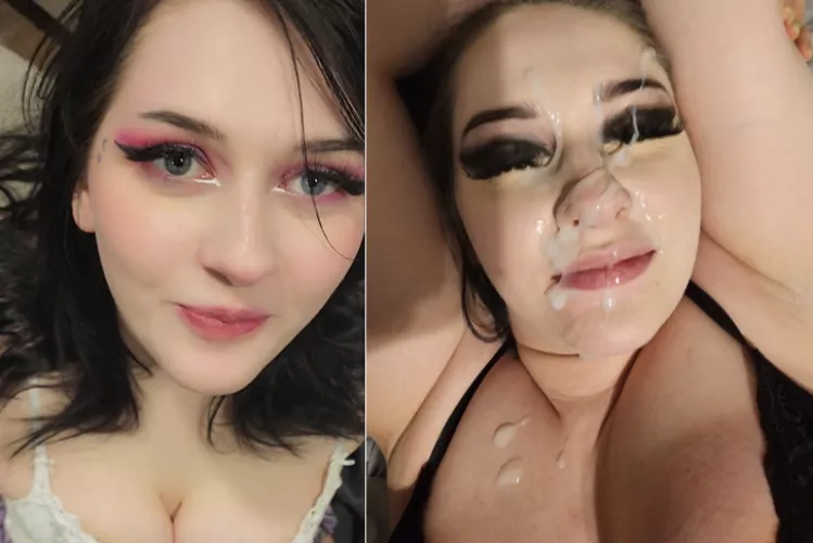 Selfies before and after the cumshot