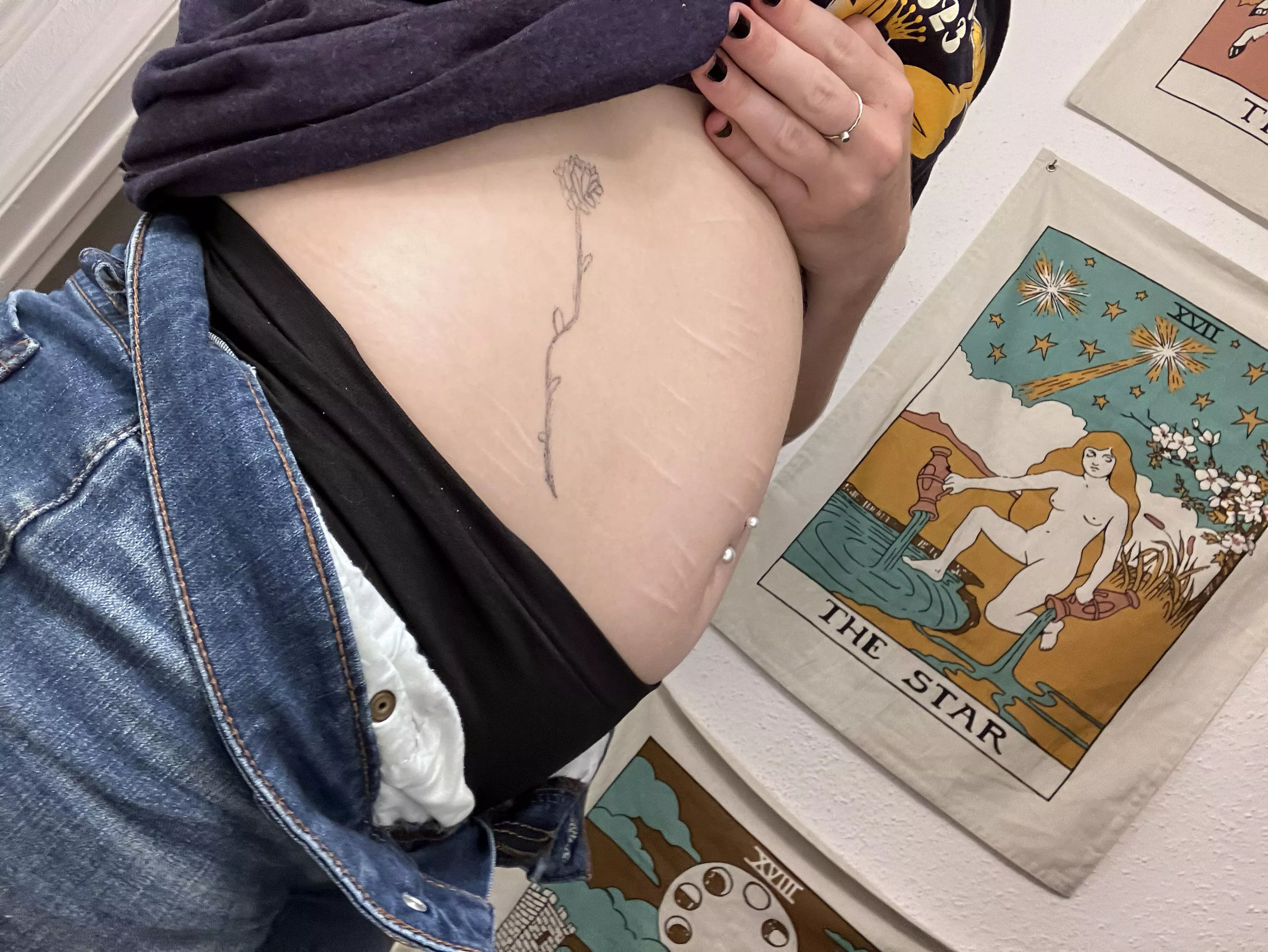 This belly feels soooo tight… rub it for me? 🥵😉