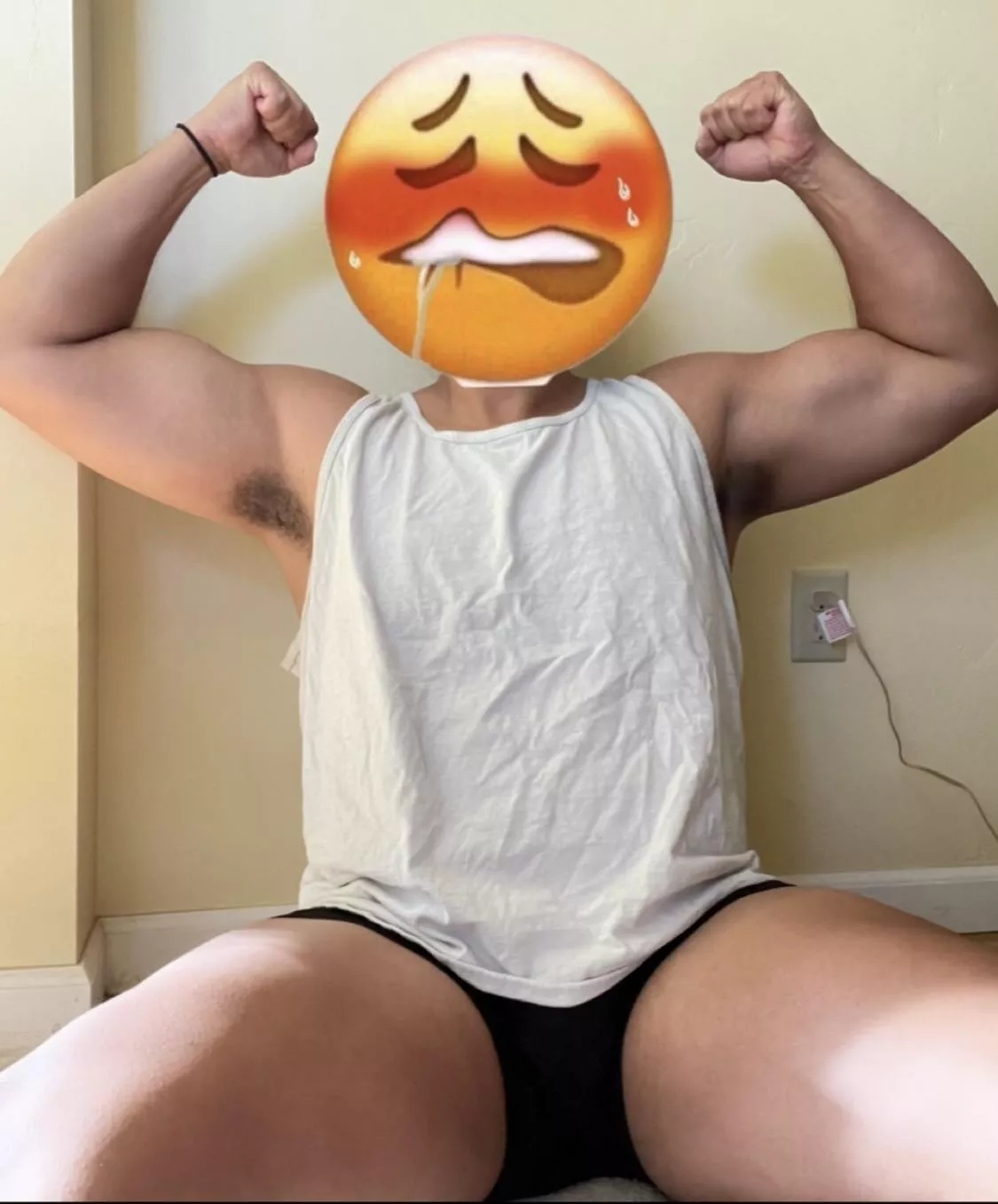 Your tongue on my pits or your head between my thighs. Which is it? 