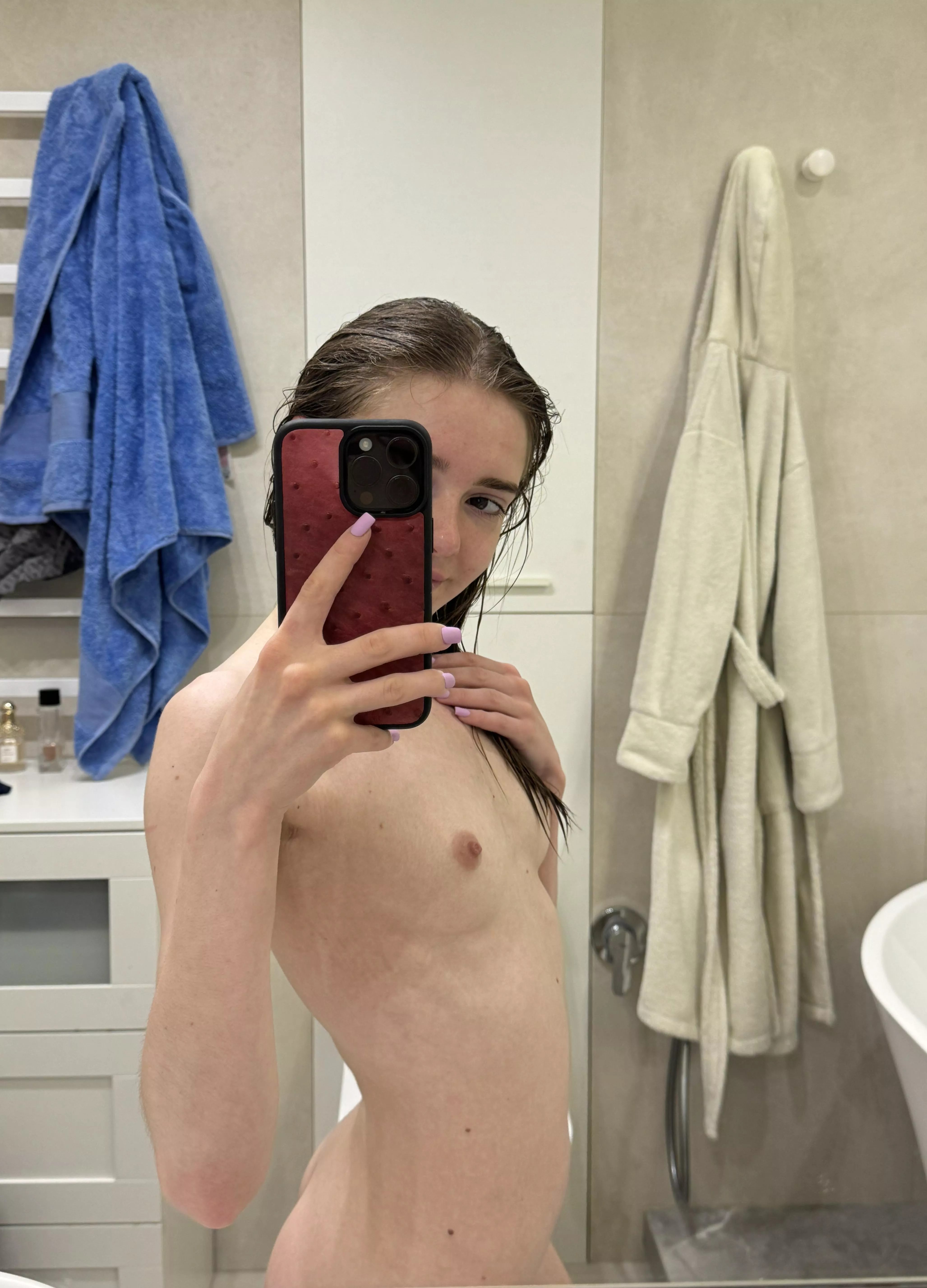 A small and very happy girl