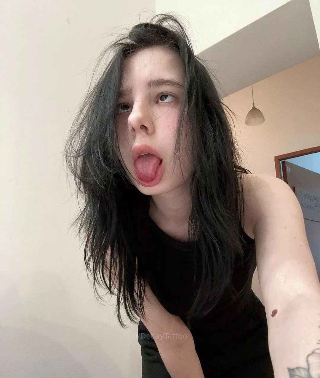 ahegao, view from the bottom: