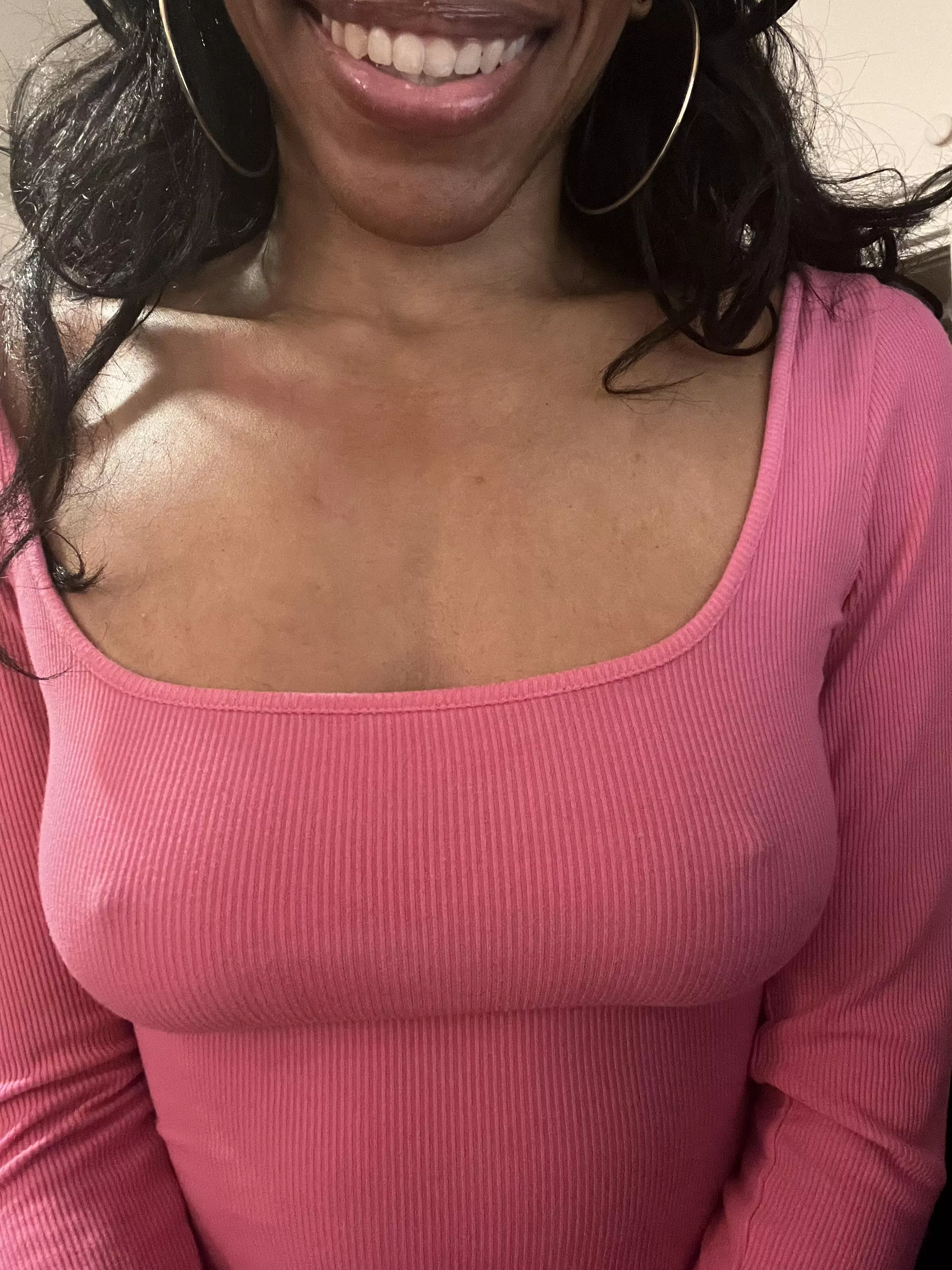 Braless hidden diamonds.