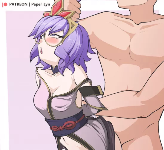 Catching Rei like a regular leipori, by the ears and rear (Paper Lyn)