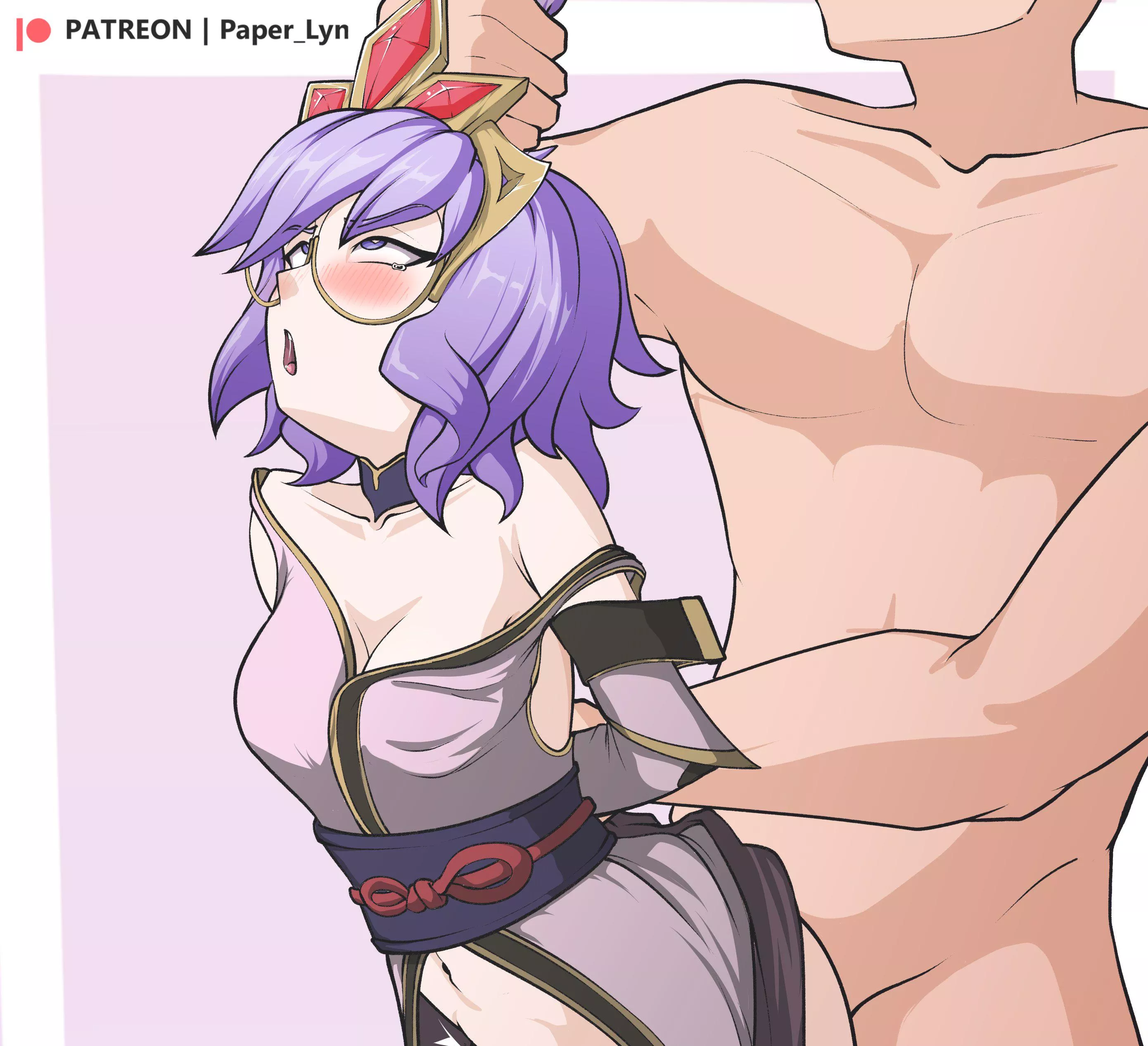 Catching Rei like a regular leipori, by the ears and rear (Paper Lyn)