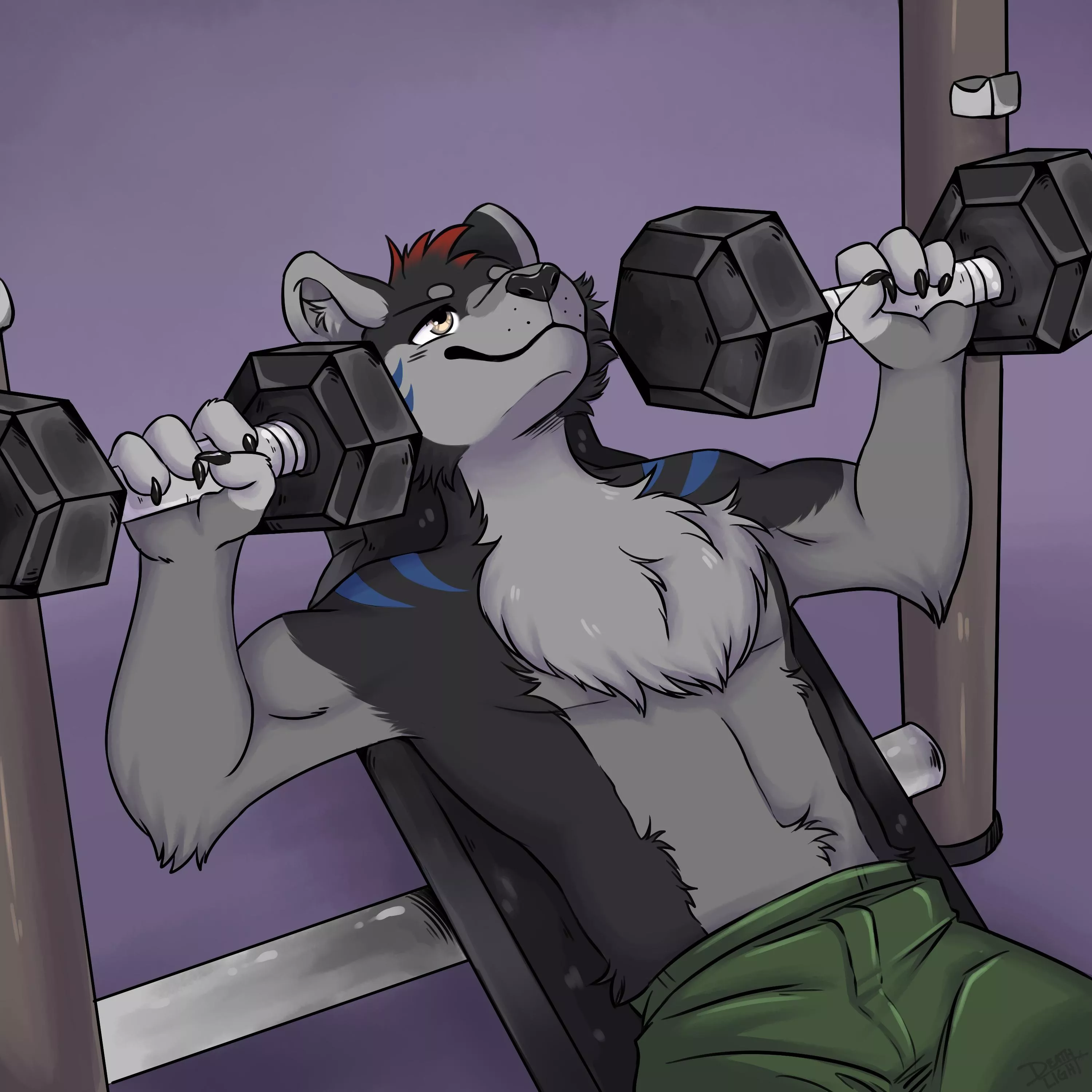 Chest Day better than Leg Day. (Commission made by DeathLight_K)