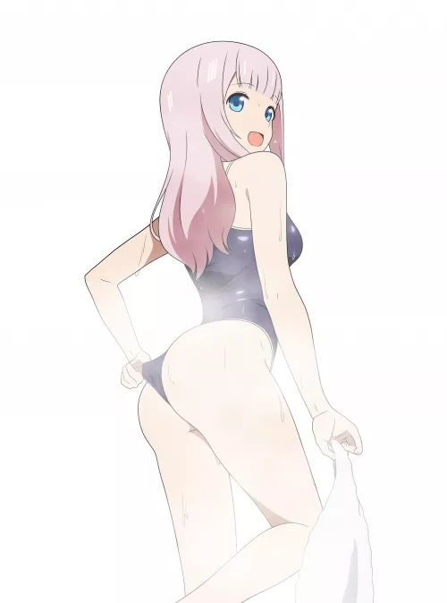 Chika Showing Off Her Ass In Her School Swimsuit (Kaguya-Sama Love Is War)