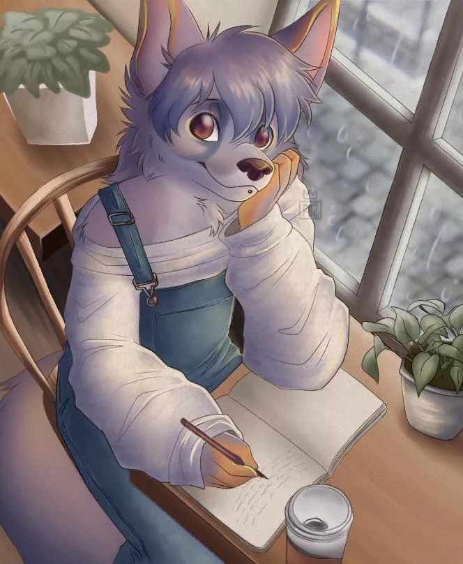 Cozy coffeeshop (art by me)
