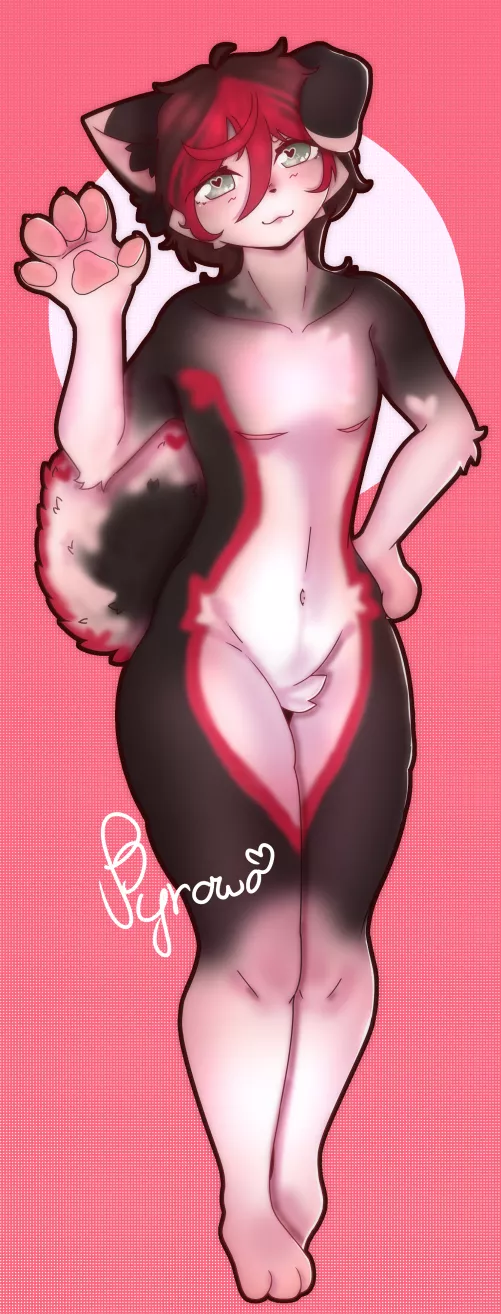 im finally done with designing my fursona!! im so happy!!:3 (art by me)