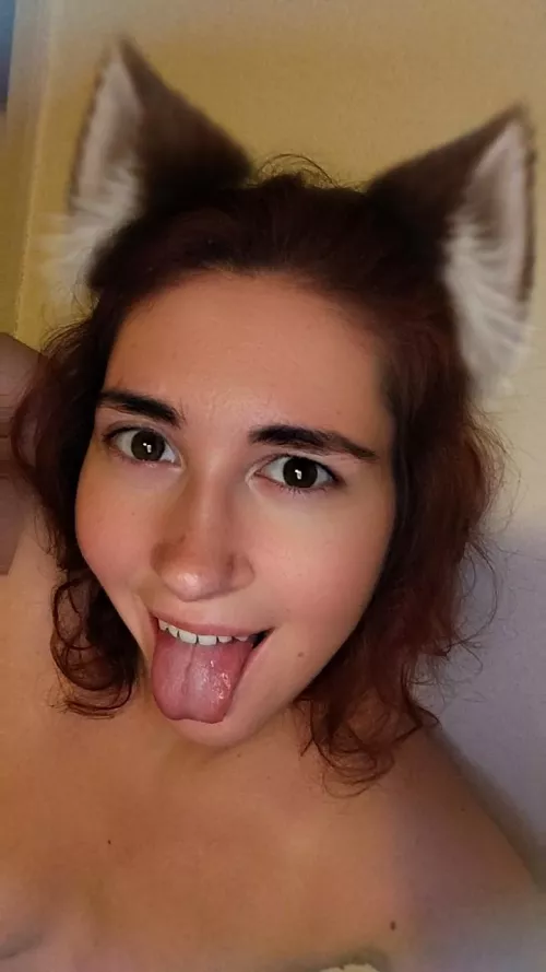 Its cute woth tongue out