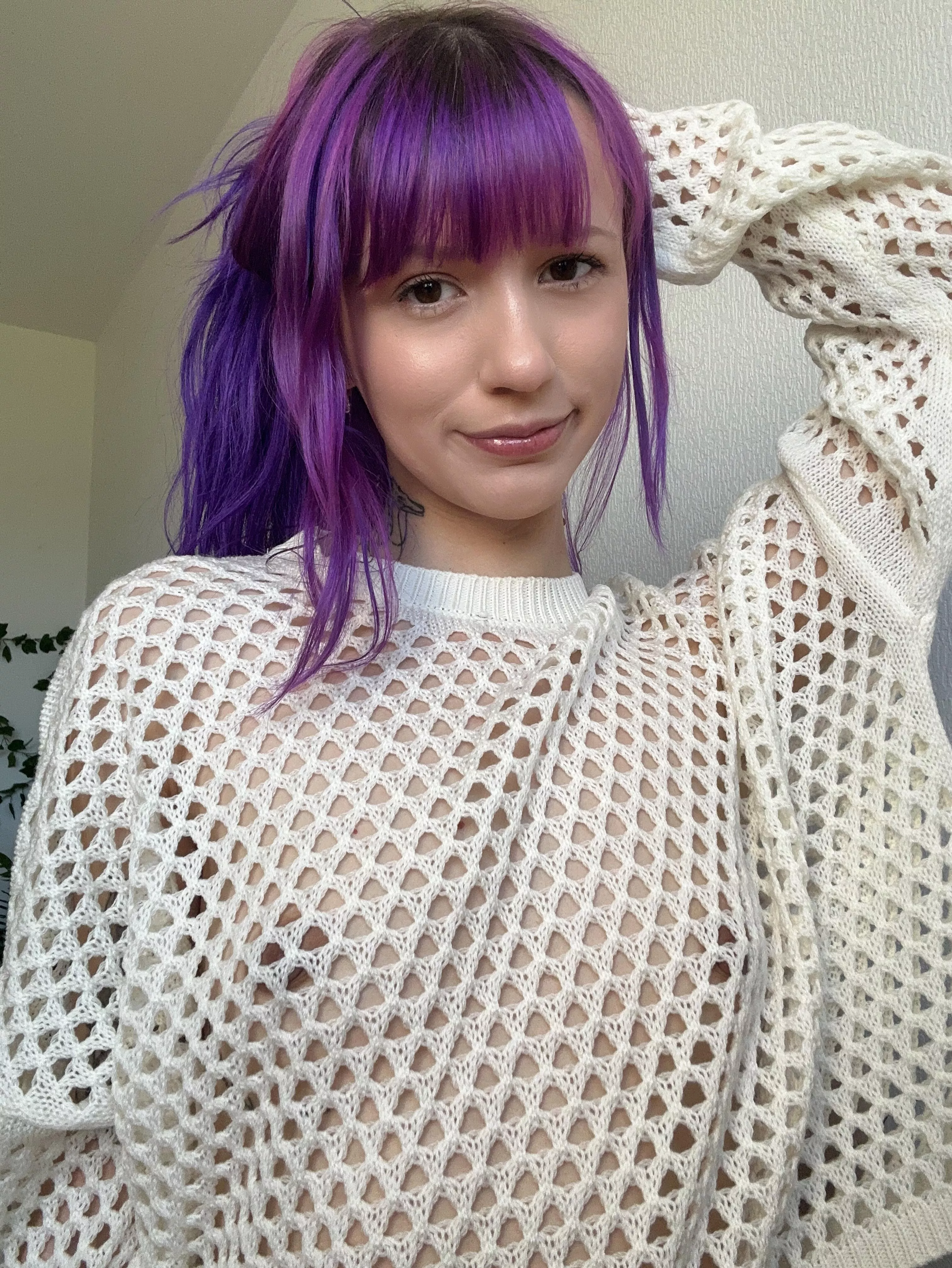 love to touch my long hair