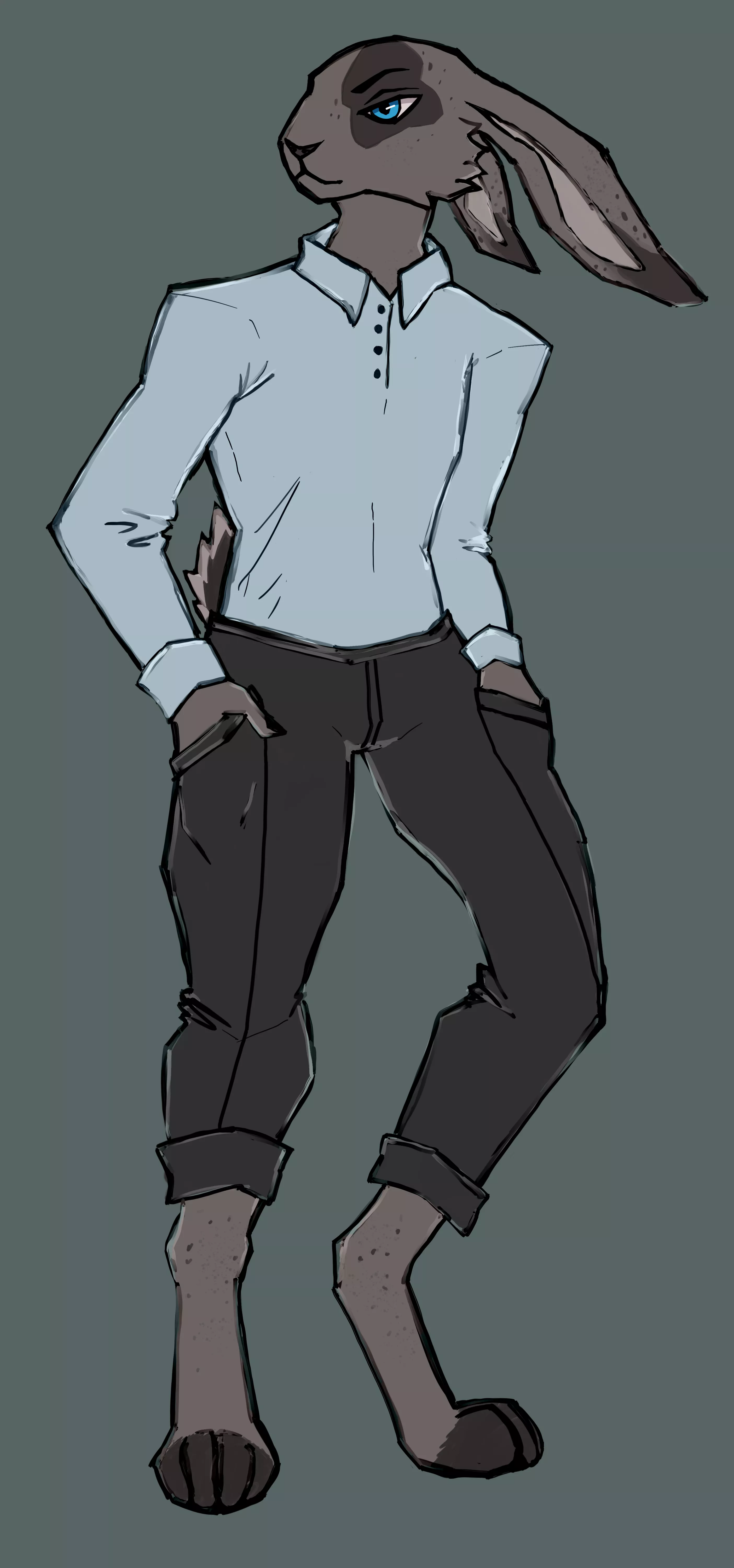 Modeling those designer casual cloths with a classic runway intensely disinterested expression. 🎨: peepdream on FA