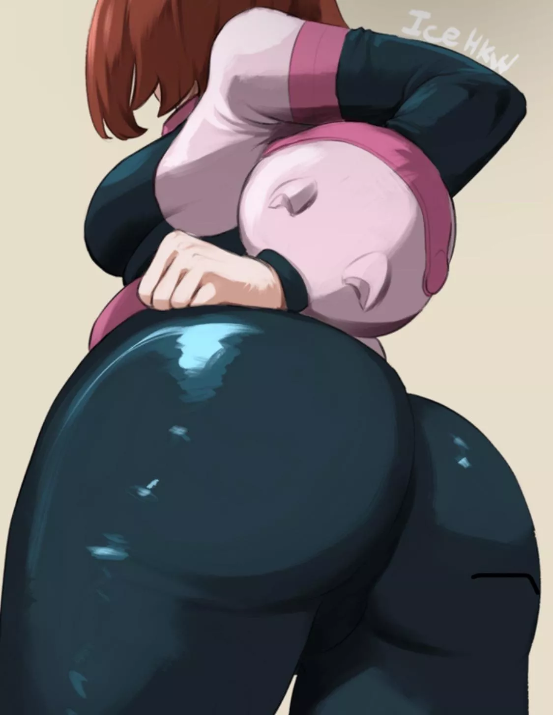 Ochaco’s suit is a little too tight…