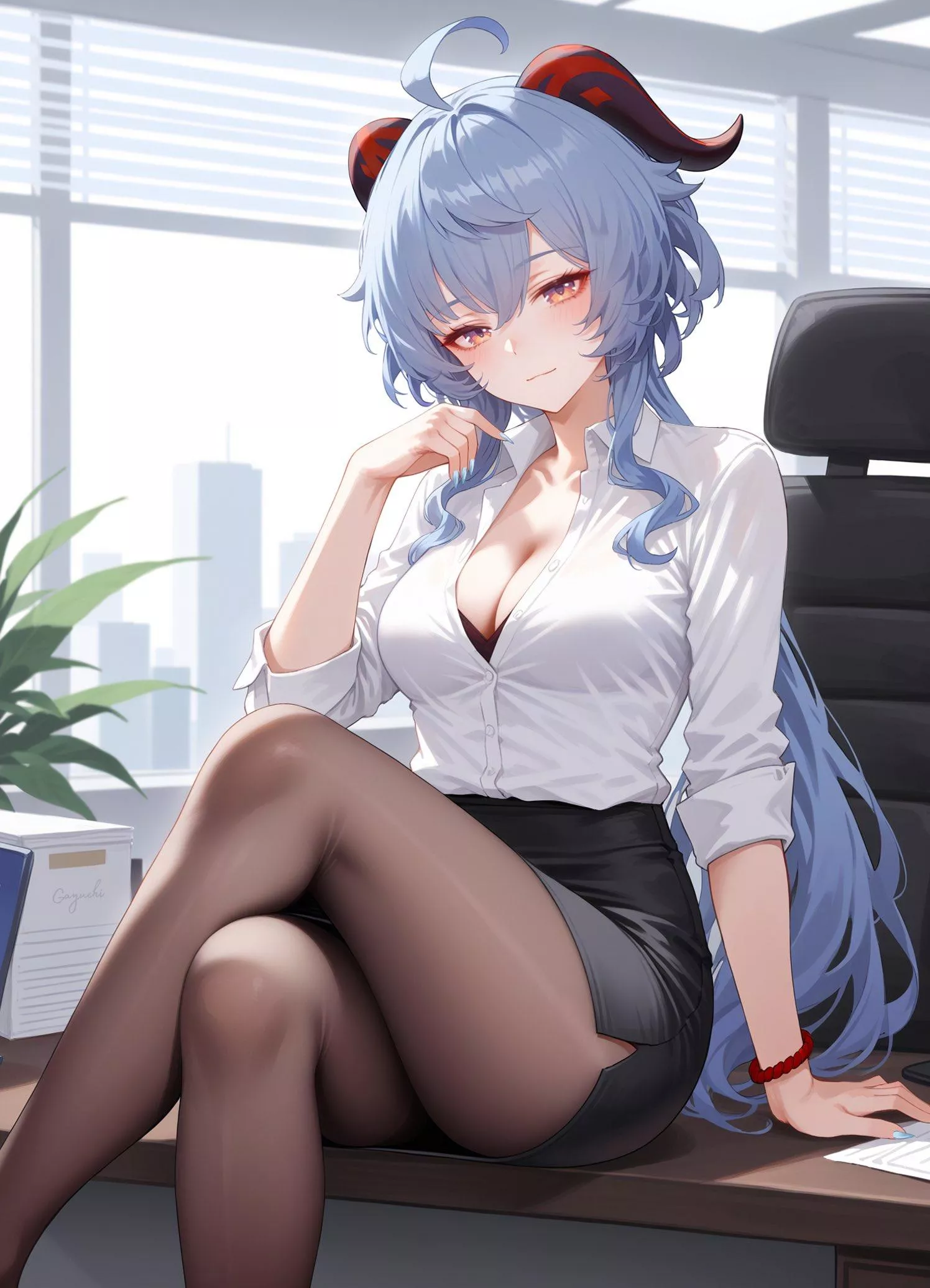 Office Lady Ganyu [Genshin Impact]