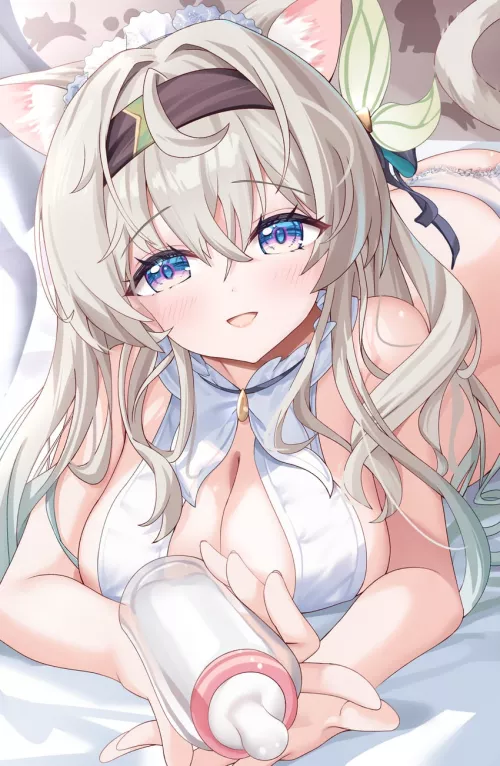 Y..you want me to give you milk out of a bottle? Well.. if it makes you happy