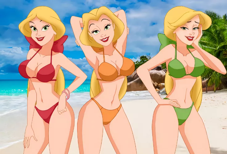 Bimbettes at the beach (Carlshocker) [Beauty and the Beast]