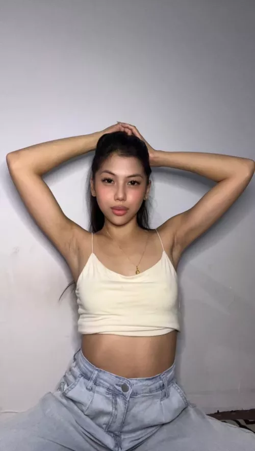 How's my arm pit? can you smell it?