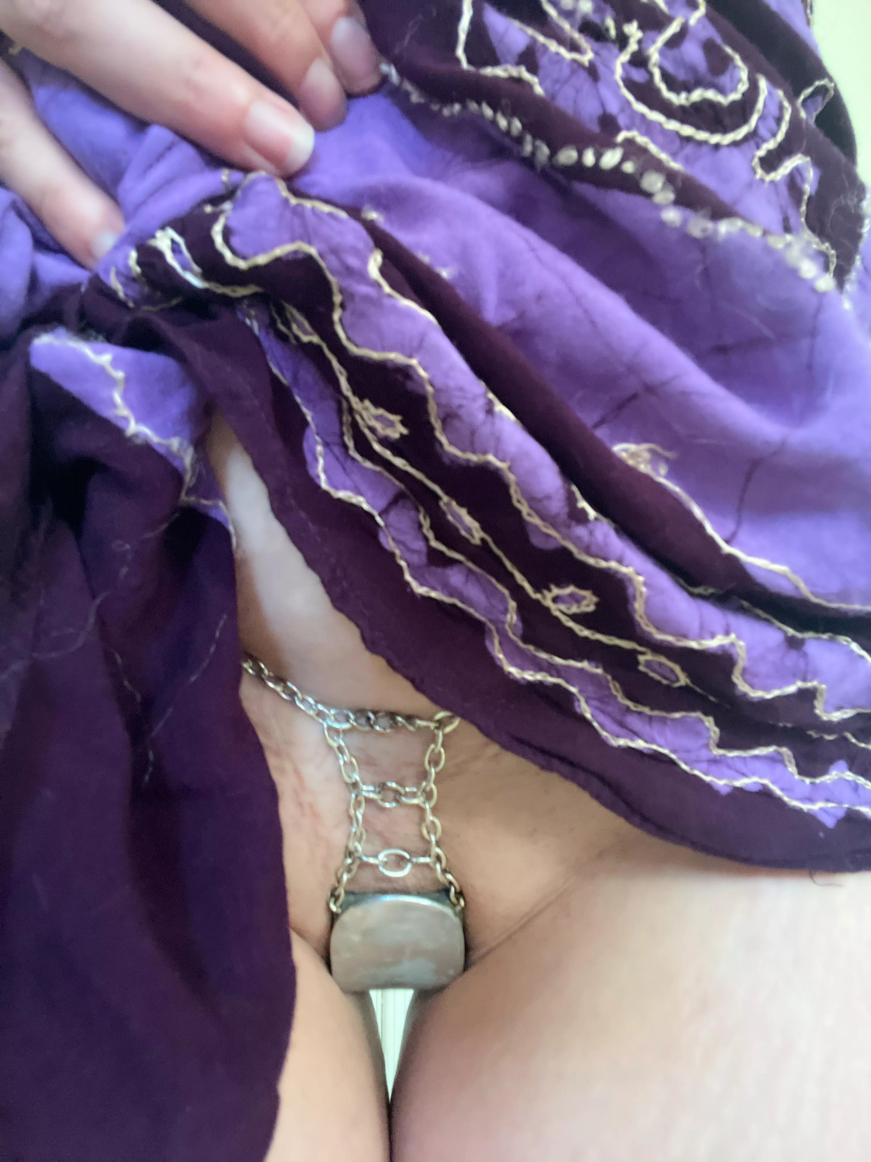 Peek a boo self-crafted “belt”