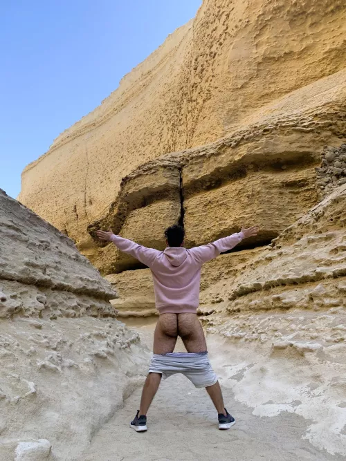 Shorts down for my canyon walk