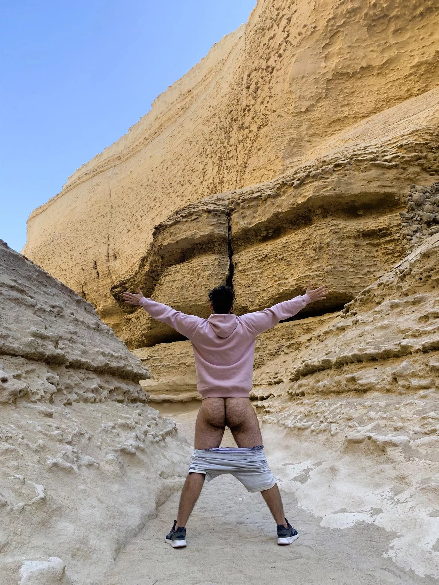 Shorts down for my canyon walk