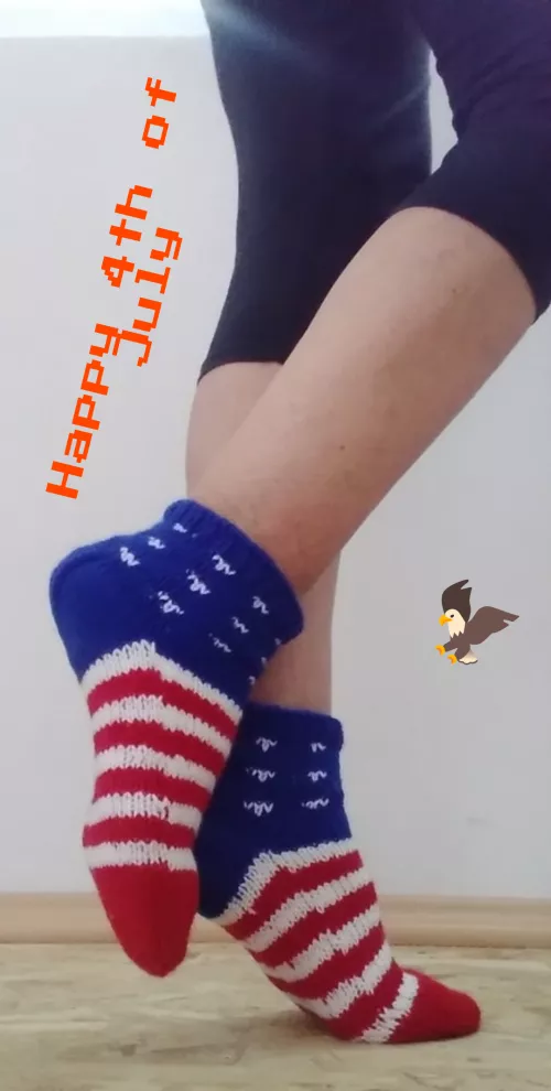 Some Fuzzy Holiday Socks 🎆🦅🇺🇲