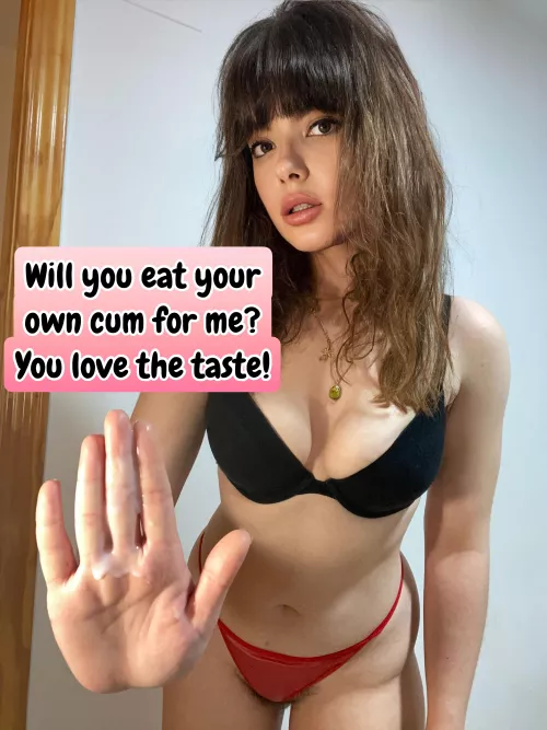 Will you eat this cum for me [oc]