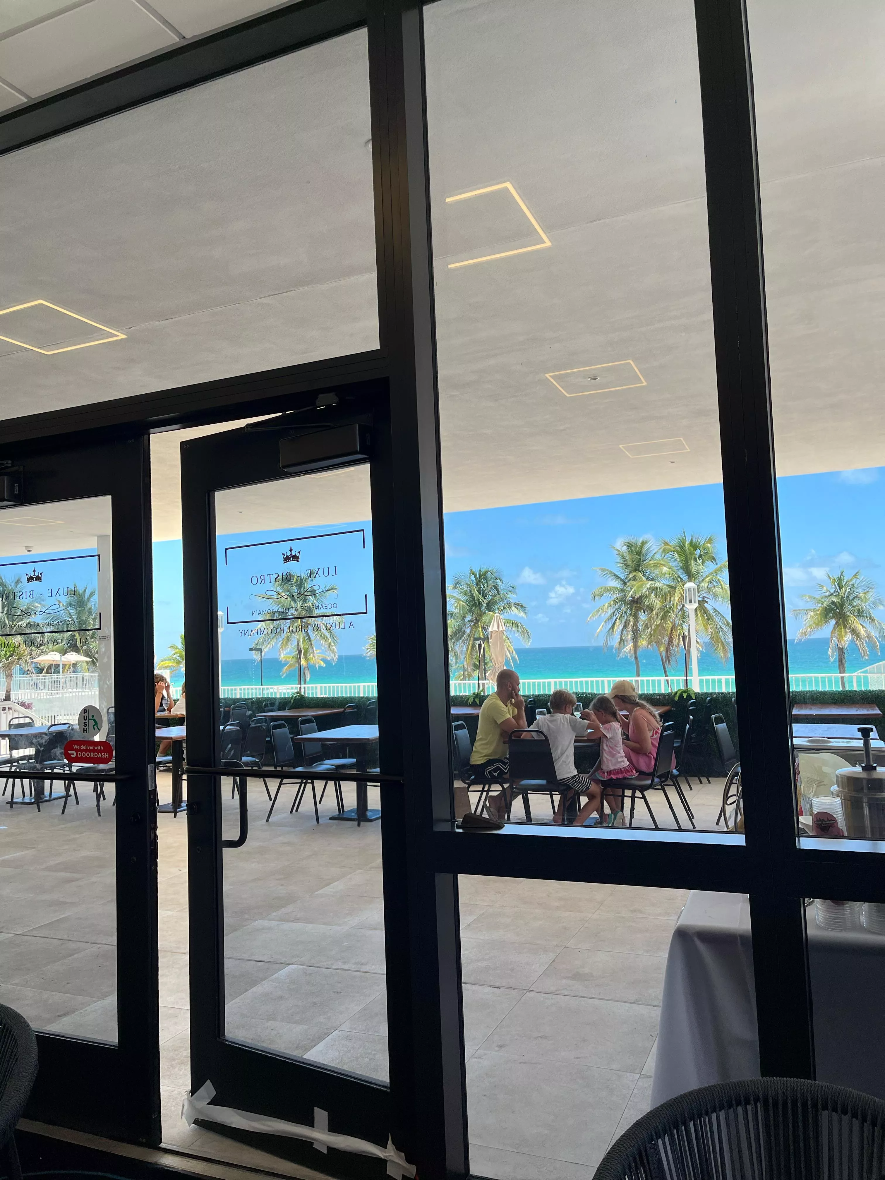 Beach views here at luxe bistro happy 4th ! 