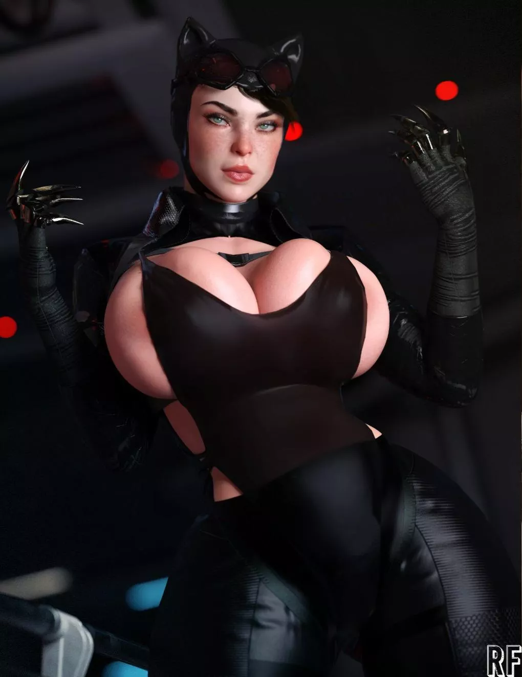 Catwoman Huge Tits (Rude Frog 3D) [DC] 