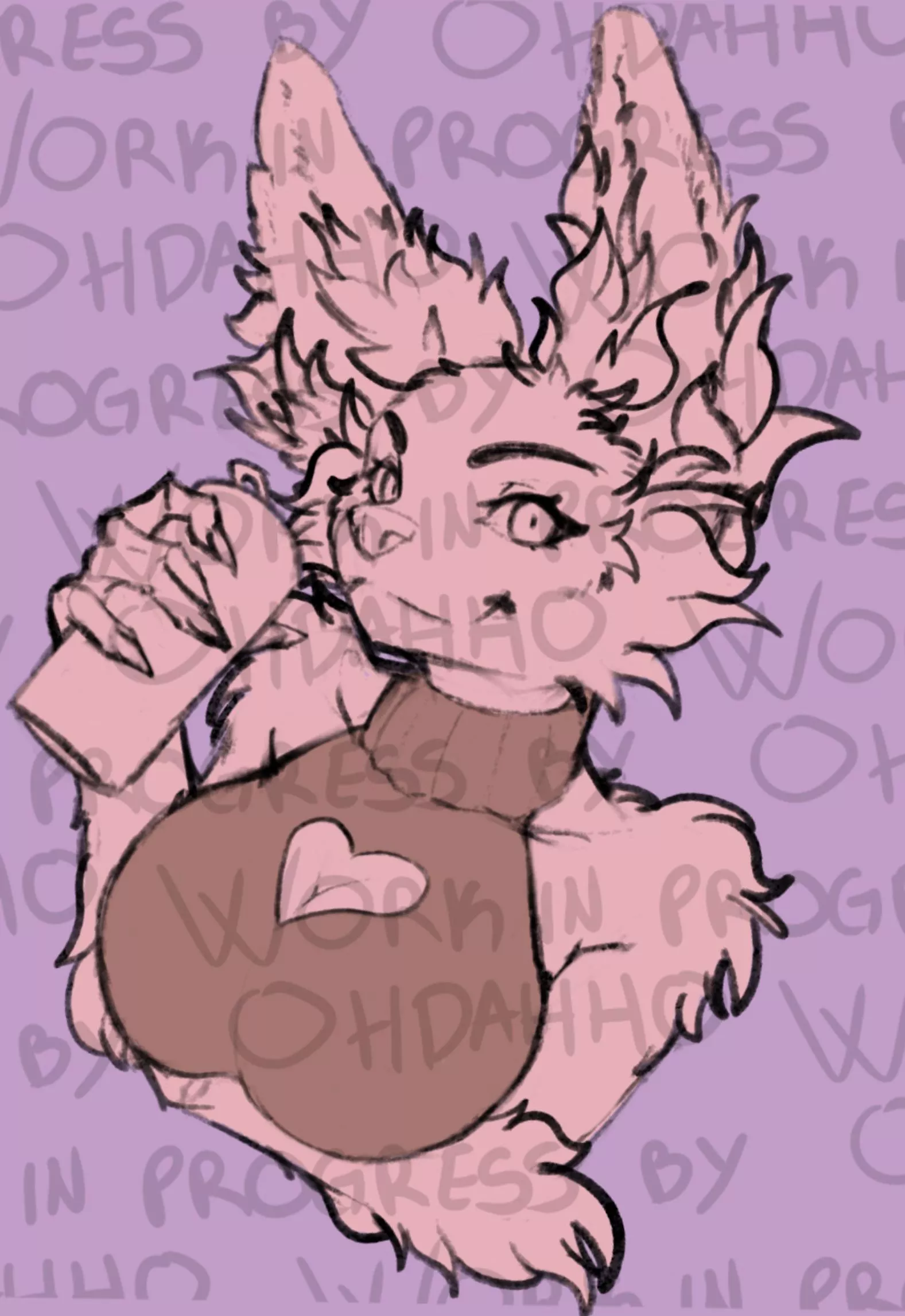 Fluffy gal! (Art by me @ohdahho)