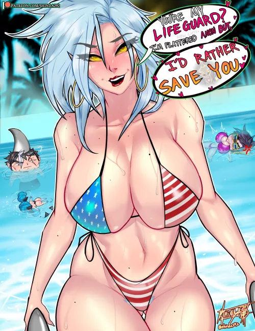 Mommy Kayle celebrates The 4th! [League of Legends] (Shinda292)