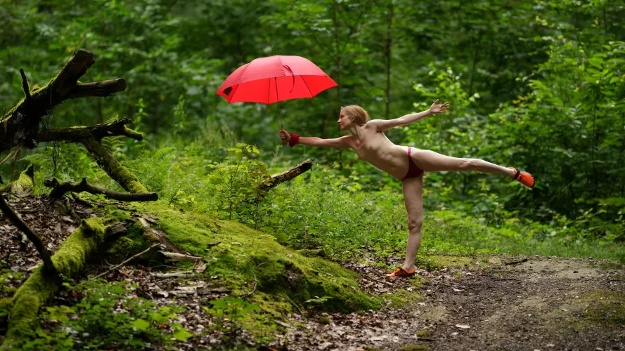 Nudeyoga Lady in RED❤️🕉🐞🌳🐛🦋🔥