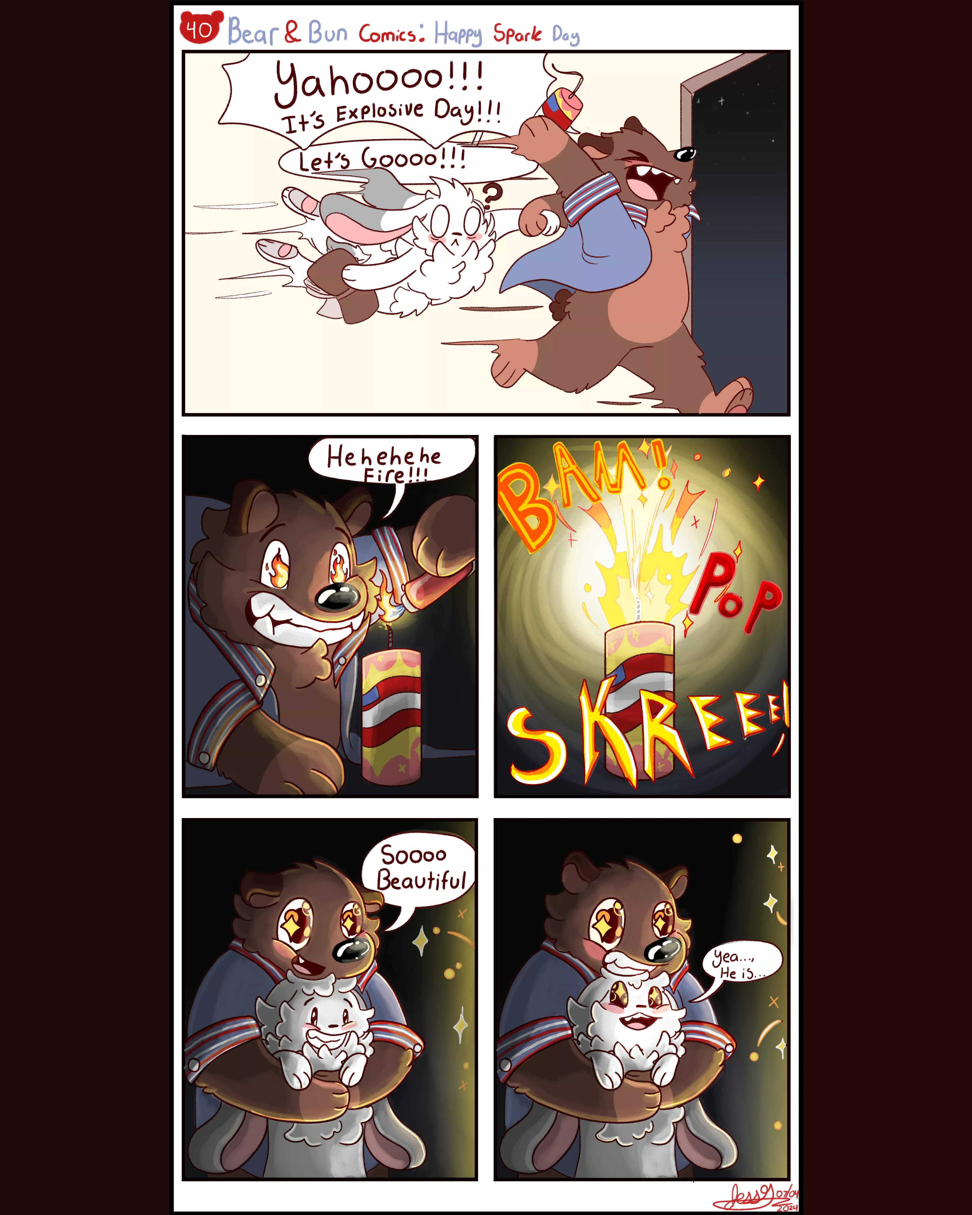 [OC]🐻🐰Bear & Bun Comics: Happy Spark Day