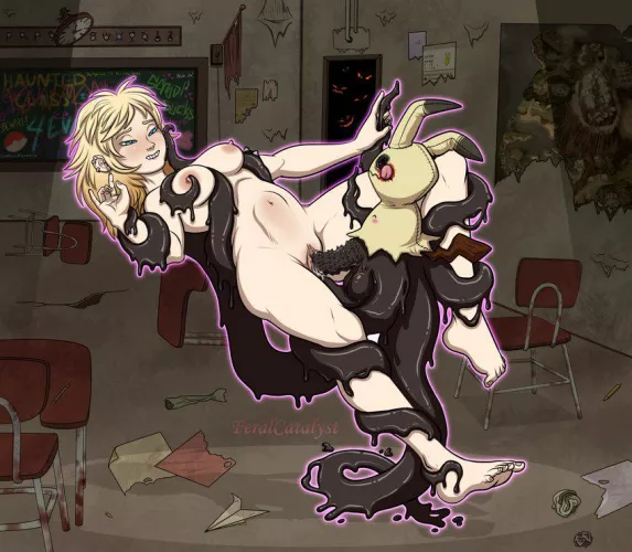 Spooky night with mimikyu! (feralcatalyst) 