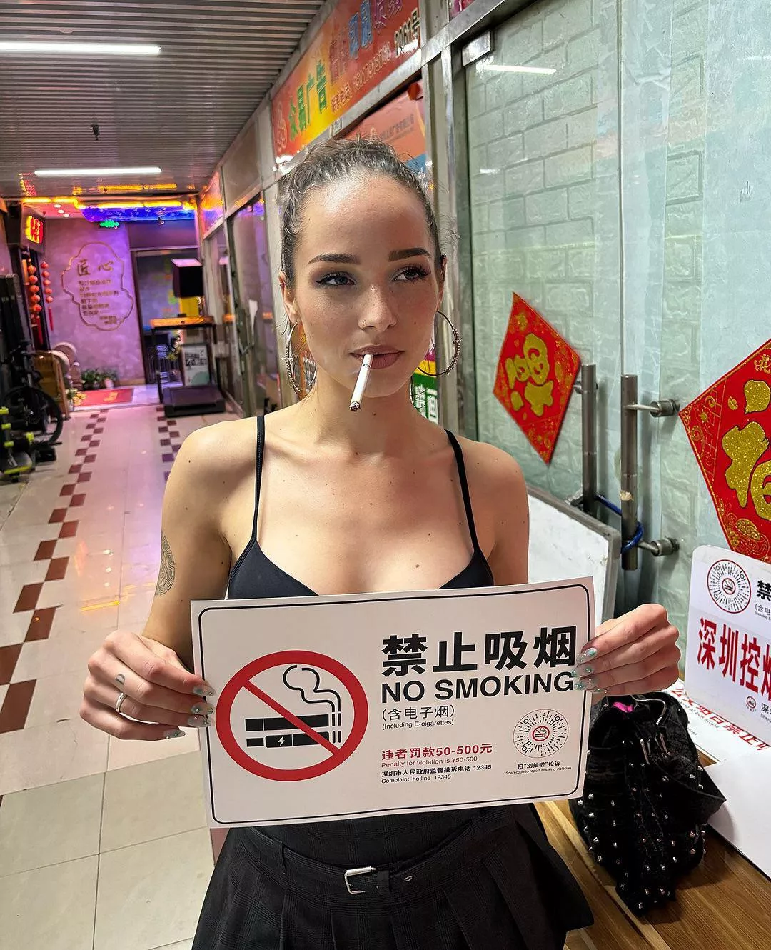 Your girlfriend being her usual badass self