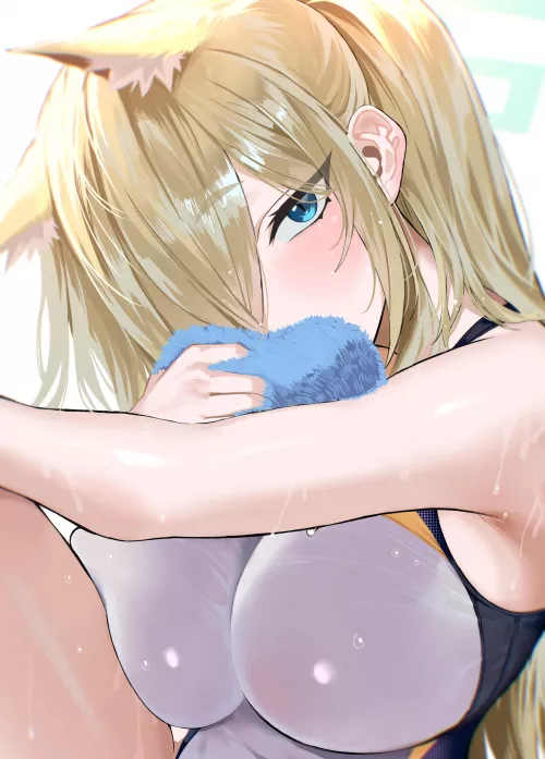 A towel too small for her