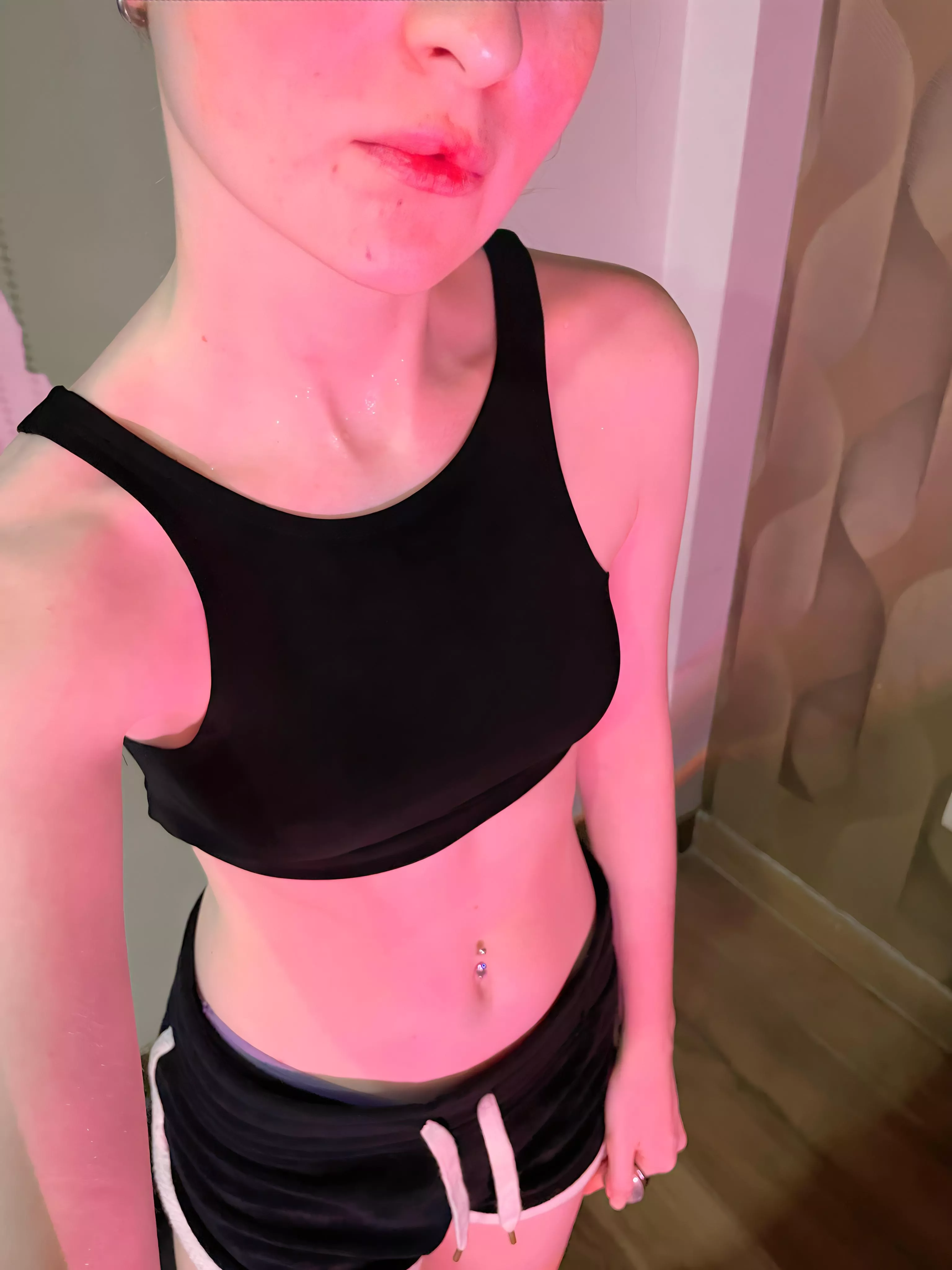 I like to take selfies right after a workout