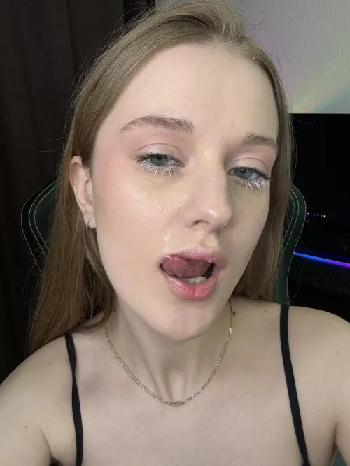 I'll catch every drop with my tongue