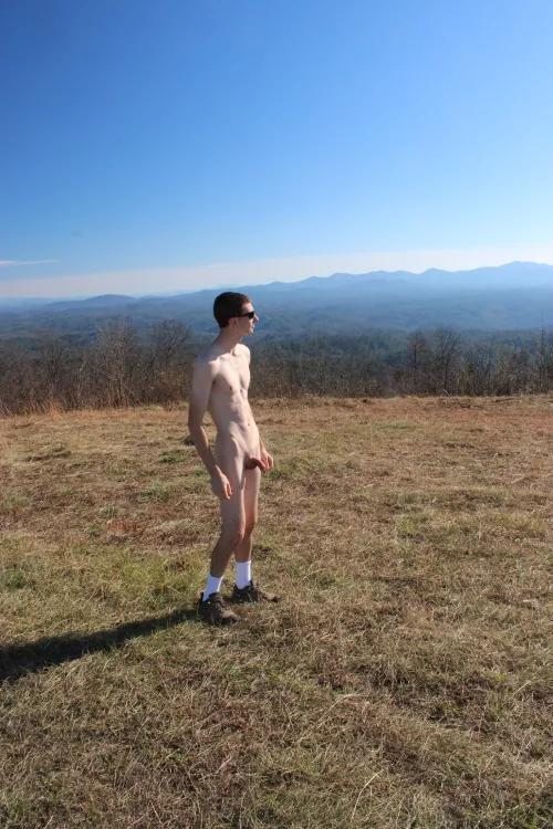 Probably the highest nudist in the world at the time lol