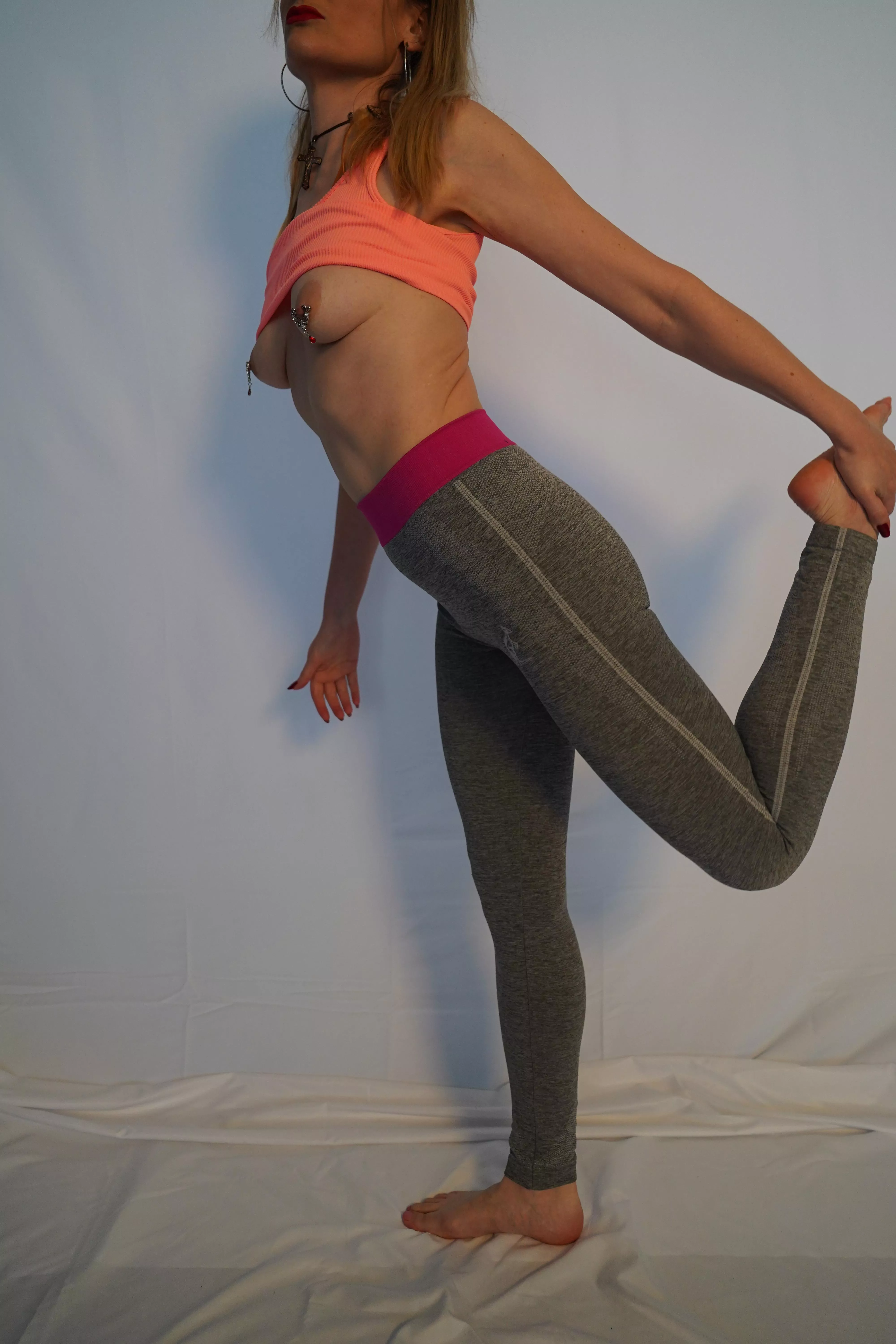 Pushing my legs to their limits.