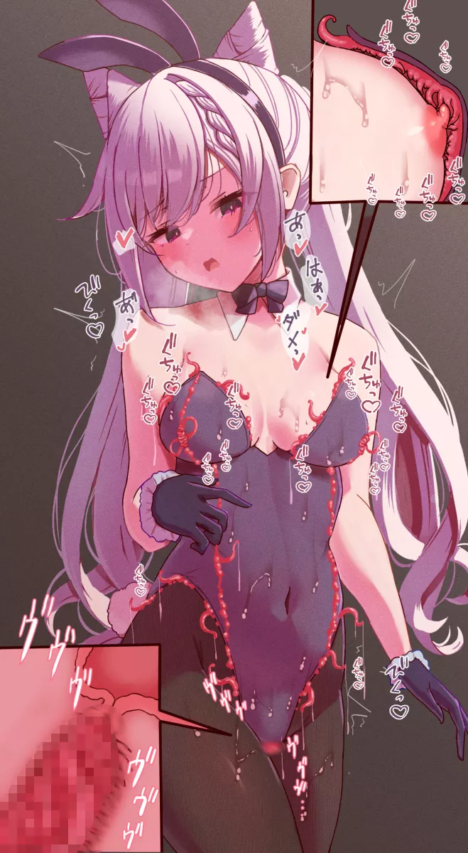 Such a sensually erotic bunny suit~ (@flying_watagash)