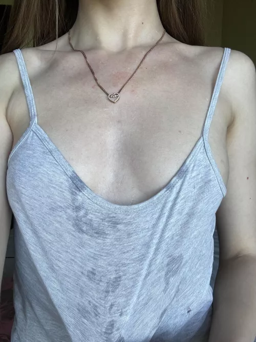 Sweaty boobs make for slippery fun