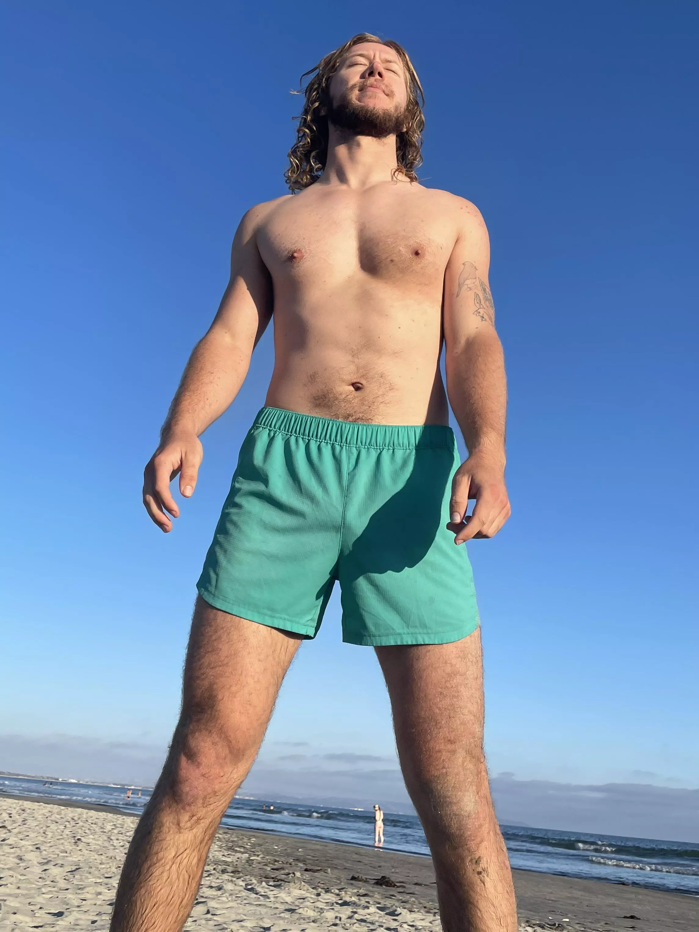 Taking in the sun and the smell of the ocean