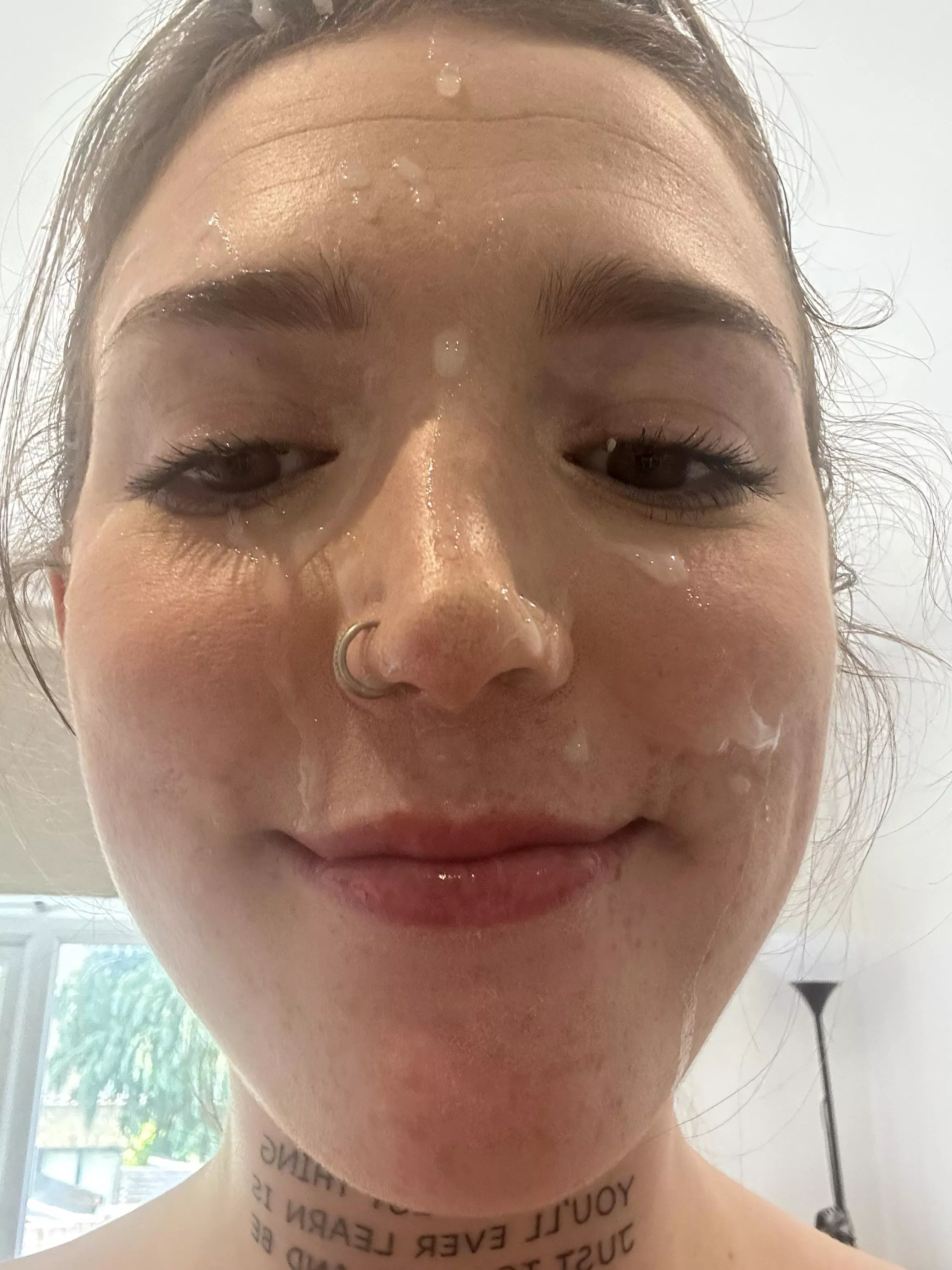 They say cum is good for the skin, so I take advantage of it to get a facial every day