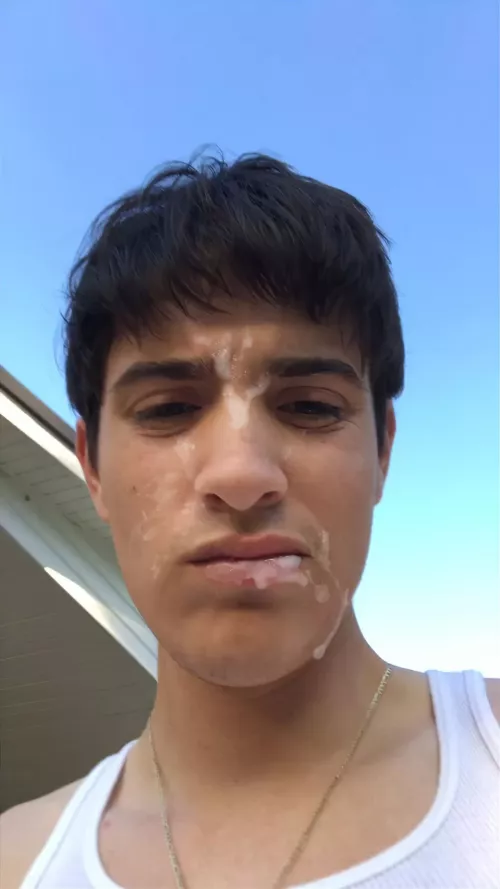 Two guys shot their loads on my face, where would you put yours? 