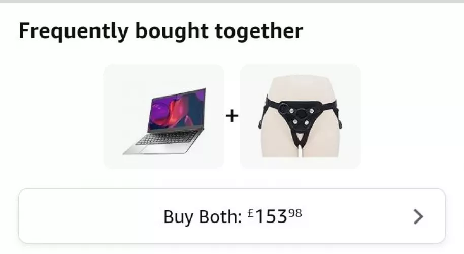 Why are laptops and strapon harnesses frequently bought together??!!