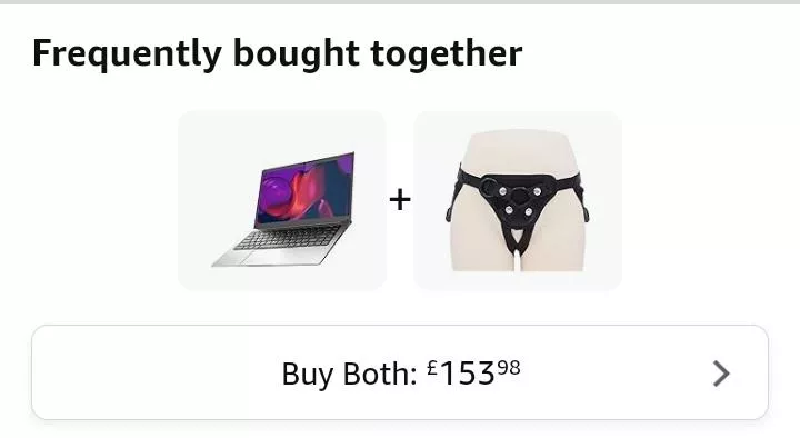 Why are laptops and strapon harnesses frequently bought together??!!