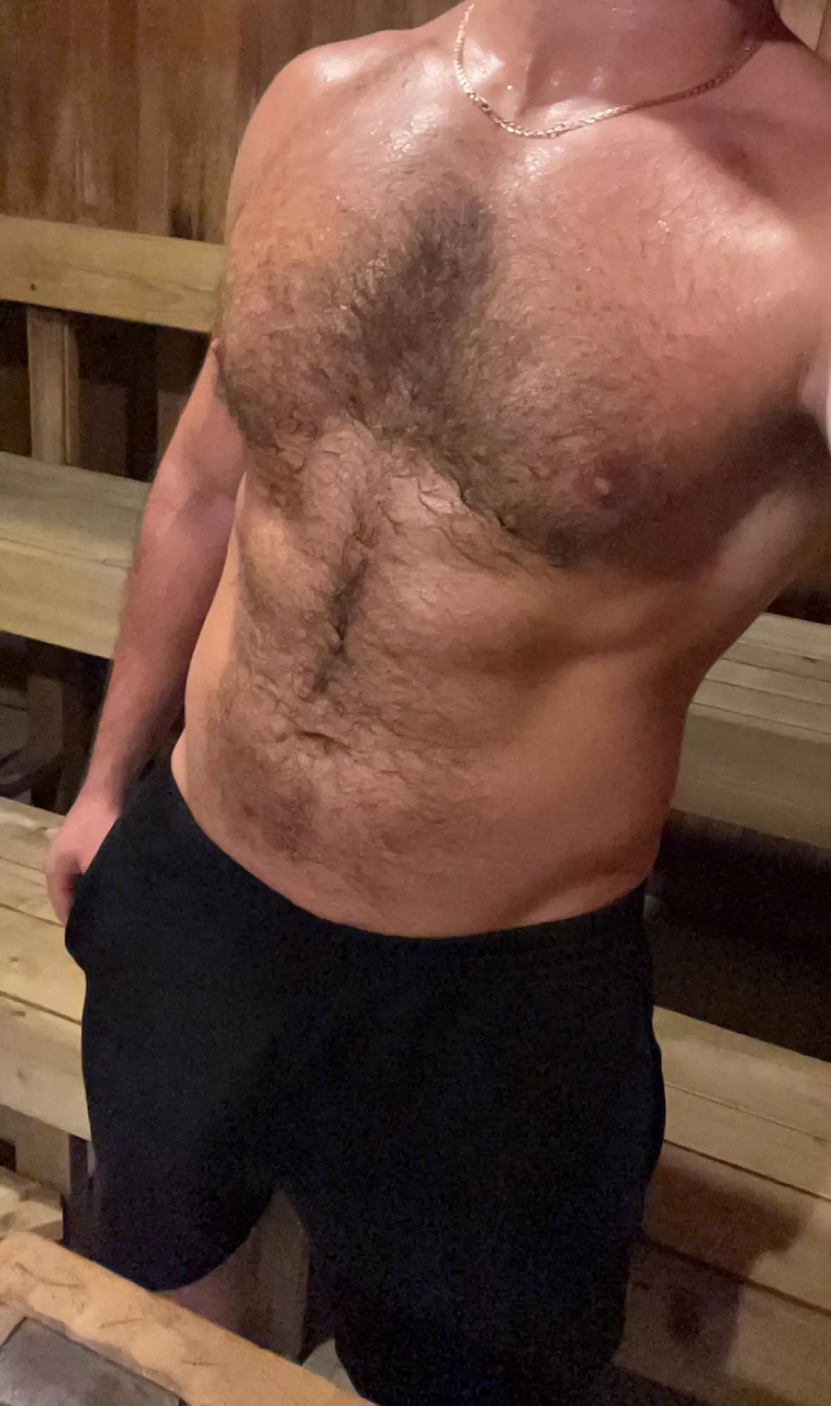 You walk into the sauna and see this… what’s your next move?