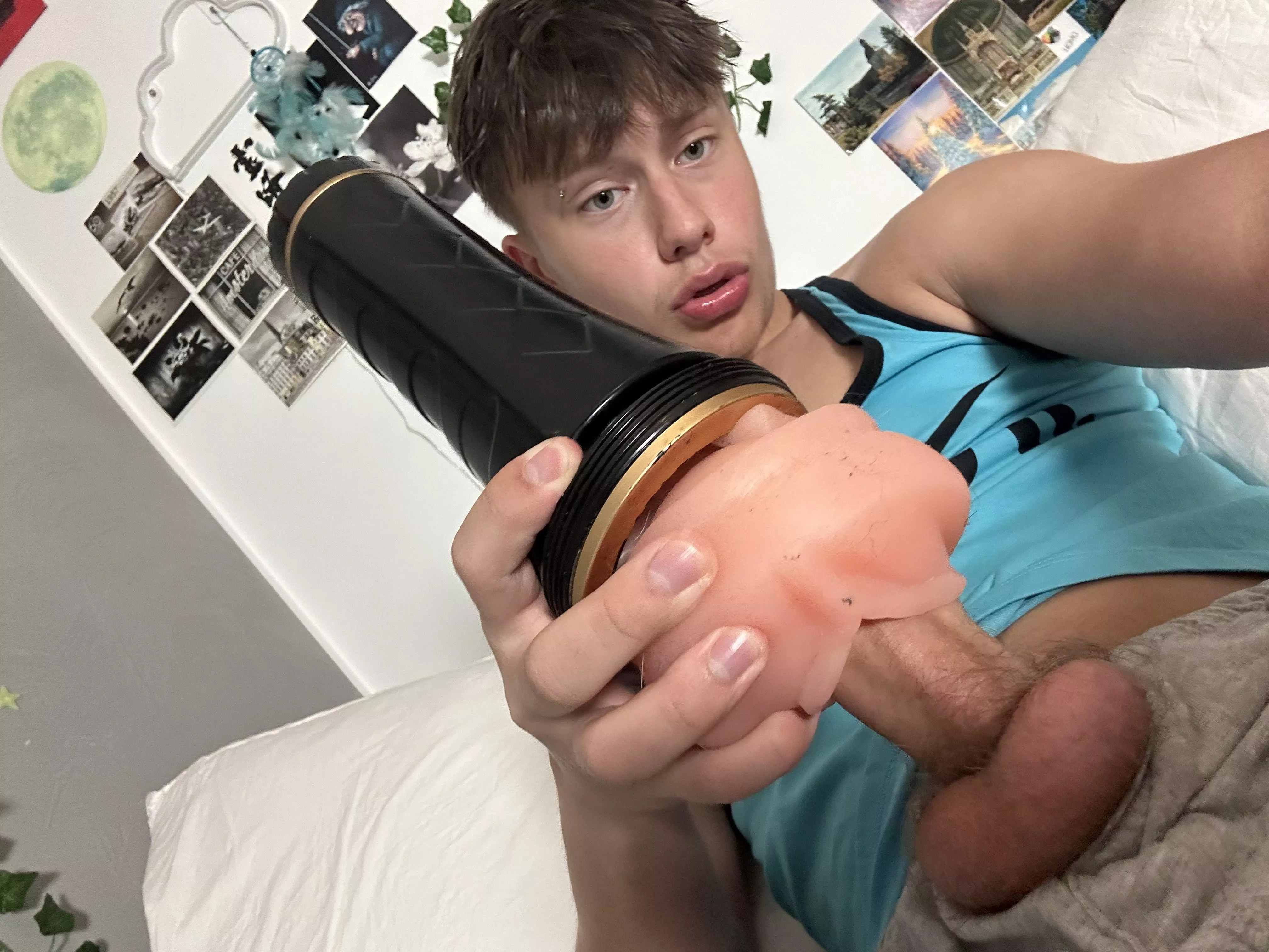 Playing with a pocket pussy